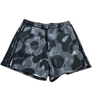 Adidas Athletic Sweatshirt Shorts Size Small Fleece Lined Pull On